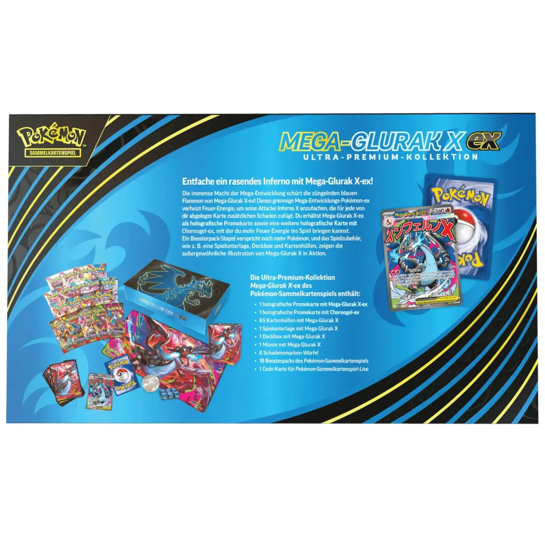 Pokémon: Mega Entwicklung - Fatale Flammen Mega-Glurak X Ultra-Premium-Kollektion *Deutsche Version* – Bild 2