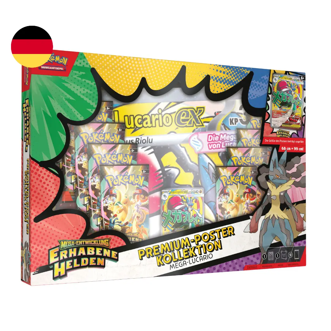 Pokémon: Mega Entwicklung - Erhabene Helden Premium-Poster Kollektion Mega-Lucario *Deutsche Version*
