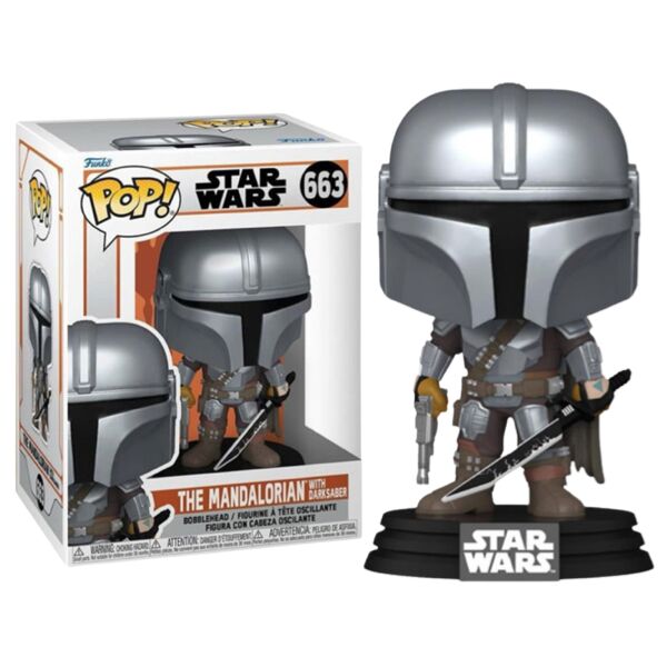 Funko POP The Mandalorian Mandalorian with Dark Saber 663
