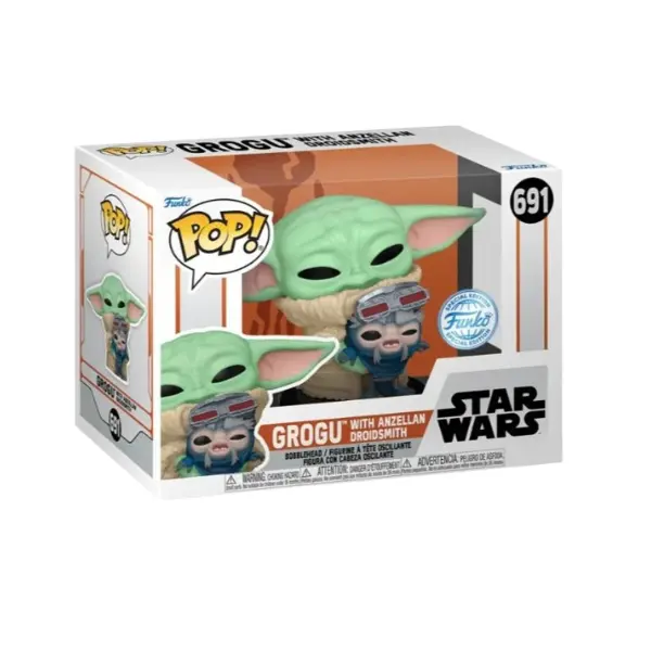 Funko POP! Star Wars The Mandalorian - Grogu w/ Anzellan Droidsmith 691 - Special Edition – Bild 3