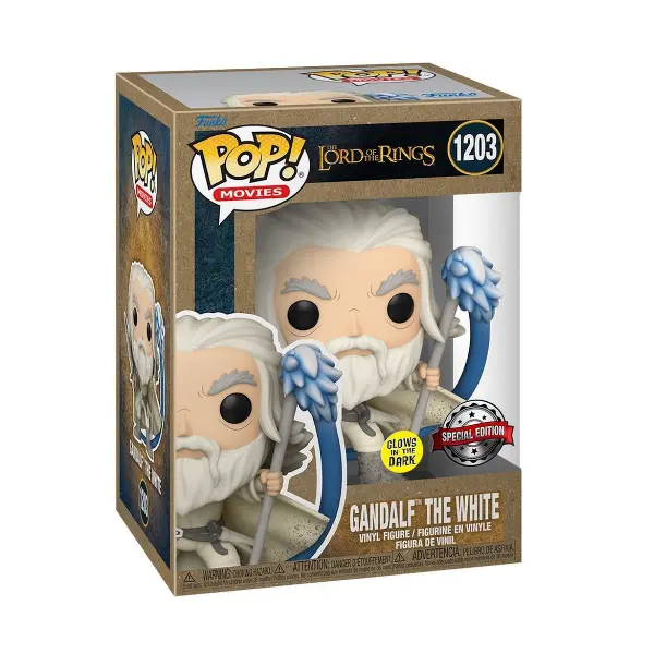 Funko POP! The Lord of the Rings - Gandalf the white w/Sword & Staff 1203 GITD - Special Edition – Bild 3