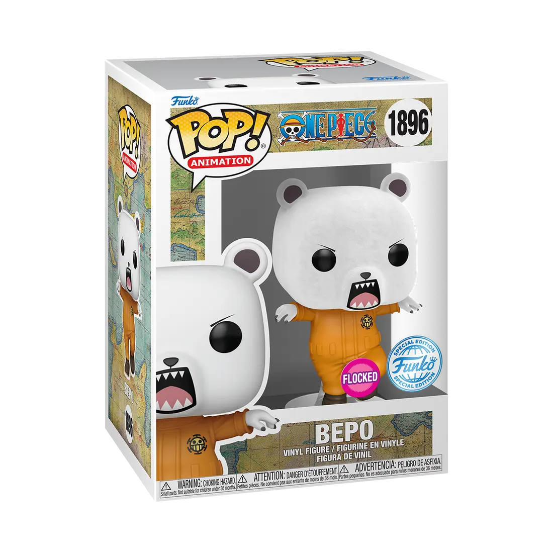 Funko POP! One Piece - Bepo 1896 Flocked Special Edition – Bild 3
