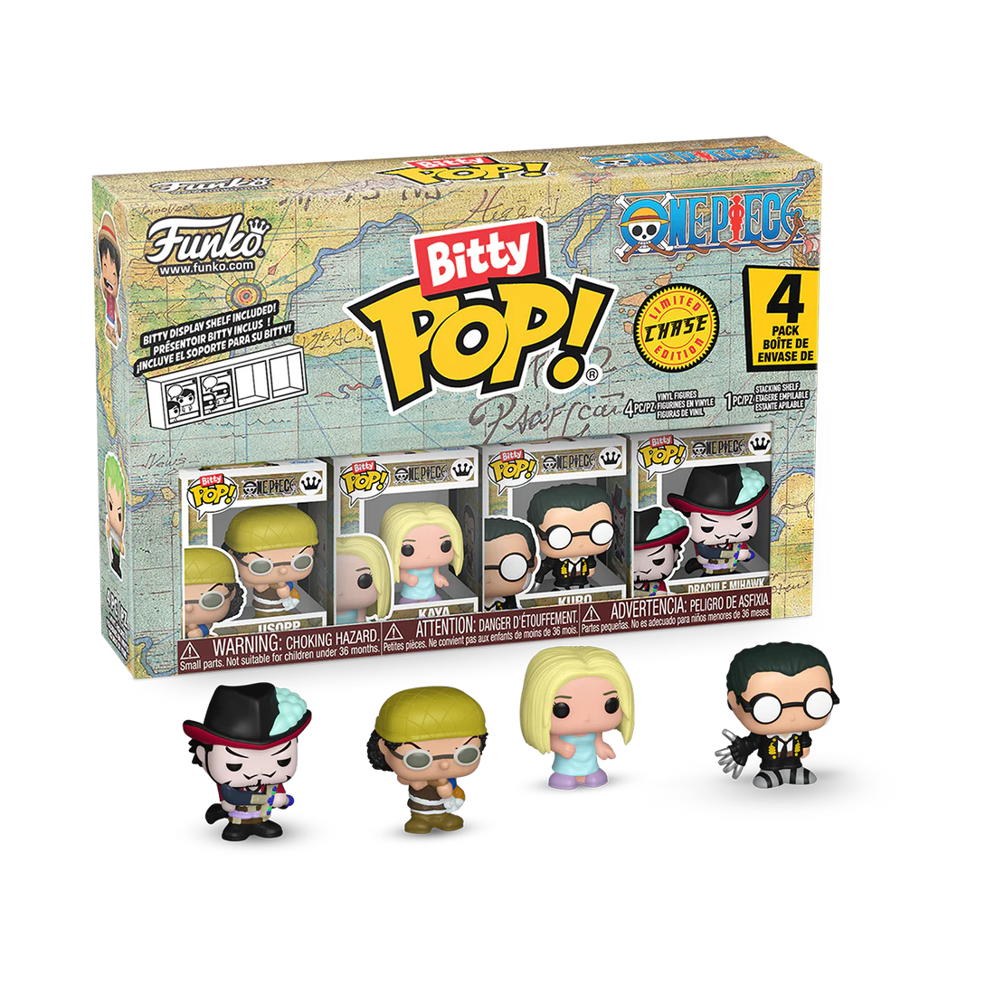 One Piece Bitty POP! Vinyl Figuren 4er-Pack - Usopp