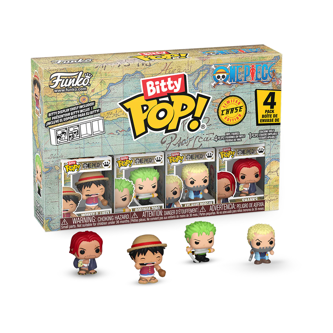 One Piece Bitty POP! Vinyl Figuren 4er-Pack - Luffy