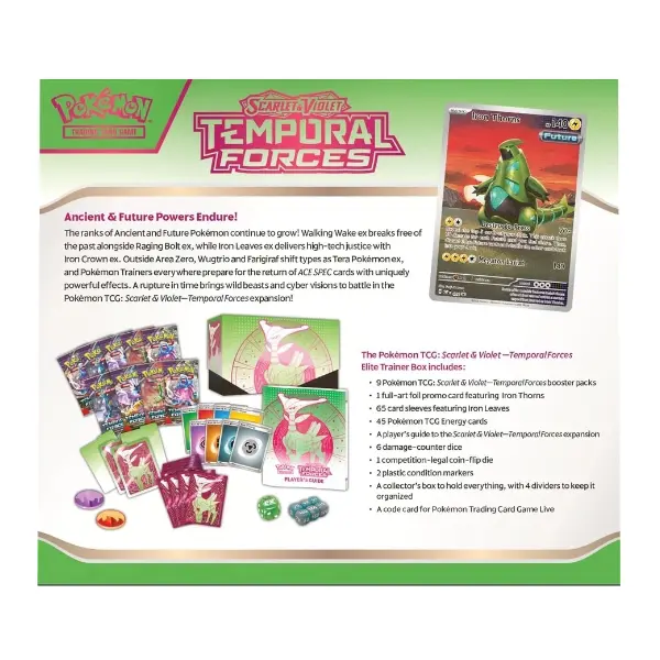 Pokémon Scarlet & Violet: Temporal Forces - Elite Trainer Box (Iron Leaves) *Englische Version* – Bild 3