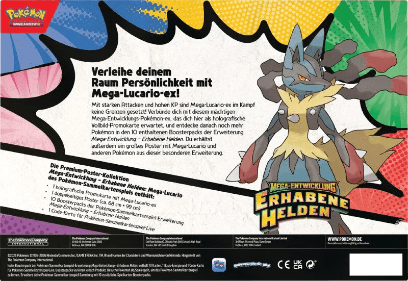 Pokémon: Mega Entwicklung - Erhabene Helden Premium-Poster Kollektion Mega-Lucario *Deutsche Version*